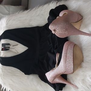 Steve Madden Valeri Pink Shimmer Heels